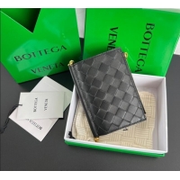 Modern Classic Bottega Veneta Solstice Medium Bi-Fold Wallet in Intrecciato Leather 806078 Black 2025