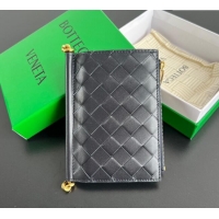 Best Price Bottega Veneta Solstice Medium Bi-Fold Wallet in Intrecciato Leather 806078 Blue 2025