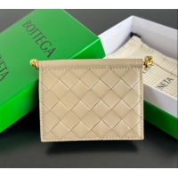 Inexpensive Bottega Veneta Solstice Business Card Case in Intrecciato Leather 810596 Beige 2025
