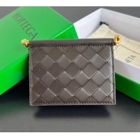 New Cheap Bottega Veneta Solstice Business Card Case in Intrecciato Leather 810596 Fondant Brown 2025