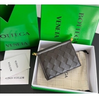 New Cheap Bottega Veneta Solstice Business Card Case in Intrecciato Leather 810596 Fondant Brown 2025