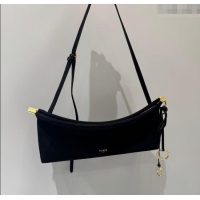 Big Discount Alaia Le Click Medium Shoulder Bag in Suede 20258821 Black 2025