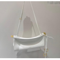 Famous Brand Alaia Le Click Small Shoulder Bag in Calf Leather 20258822 White 2025