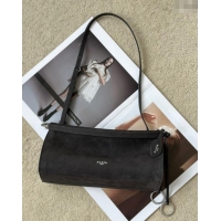 Best Quality Alaia Le Click Small Shoulder Bag in Grained Nubuck Leather 998054S Grey 2025