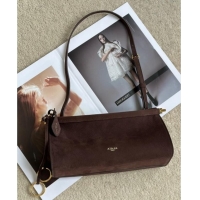 Grade Design Alaia Le Click Small Shoulder Bag in Grained Nubuck Leather 998054S Brown 2025