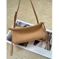 New Design Alaia Le Click Small Shoulder Bag in Grained Nubuck Leather 998054S Beige 2025