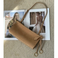 New Design Alaia Le Click Small Shoulder Bag in Grained Nubuck Leather 998054S Beige 2025