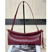 Best Price Alaia Le Click Medium Shoulder Bag in Calfskin Leather 998054M Dark Burgundy 2025