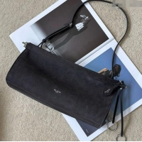 Good Product Alaia Le Click Medium Shoulder Bag in Grained Nubuck Leather 998054M Grey 2025