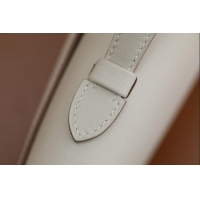 Best Quality Hermes Kelly Cut Clutch Bag in Original Swift Leather H0307 Milk Shake White/Gold (Full Handmade)