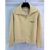 Best Product Dior Wool Cashmere Cardigan DR120203 Yellow 2025