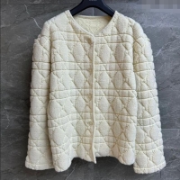 Big Discount Dior Oblique Wool Blend Jacket DR120201 White 2025