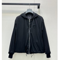 Trendy Design Prada Reversible Nylon and Cotton Jacket PR120220 Black 2025