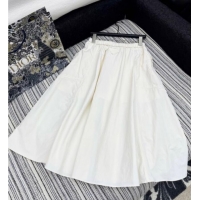 Big Discount Prada Skirt PR120256 White 2025
