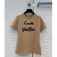 Unique Grade Louis Vuitton Wool & Cashmere Short-sleeved Sweater LV112714 Brown 2025