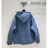 New Fashion Louis Vuitton Denim Padded Jacket LV120237 Blue 2025