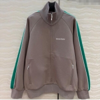 Super Quality Miu Miu Cotton Jacket MM120101 Grey/Green Web 2025
