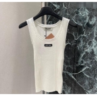 Famous Brand Miu Miu Wool Vest MM120209 White 2025