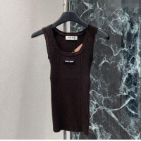 Luxury Cheap Miu Miu Wool Vest MM120209 Black 2025