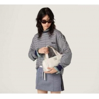 Trendy Design Miu Miu Striped Cotton T-Shirt MM120215 Grey 2025