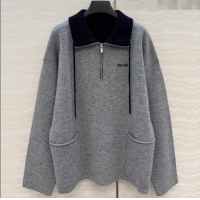 Affordable Price Miu Miu Polo Shirt MM120221 Grey 2025