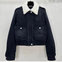 Reasonable Price Miu Miu Denim Quilted Jacket MM120218 Blue 2025