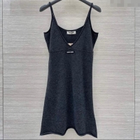 New Fashion Miu Miu Cashmere Vest Dress MM120501 Dark Grey 2025