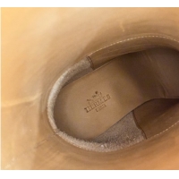 Perfect Hermes Heel High Boots 9.5cm in Calfskin Leather with Kelly Buckle Strap Dark Brown 1023056