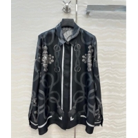 Promotional Hermes Silk Shirt HS120104 Black 2025