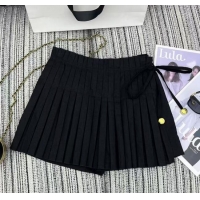 Top Grade Loewe Linen and Cotton Shorts LW120201 Black 2025