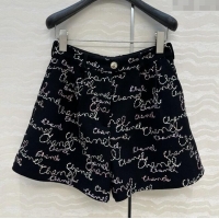 Fashion Discount Chanel Wool Shorts CH112720 Black 2025