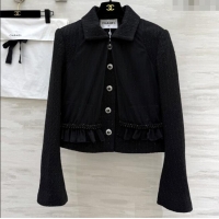 Good Product Chanel Tweed Jacket CH112724 Black 2025