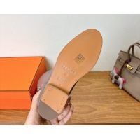 Shop Cheap Hermes Jumping High Flat Boots in Calfskin Leather with Kelly Buckle Strap Grey H102302 1023073