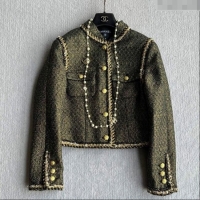 Unique Discount Chanel Tweed Jacket CH120102 Green 2025