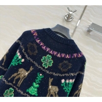 Reasonable Price Chanel Wool Cashmere Cardigan CH120125 Dark Blue 2025