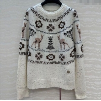 Top Grade Chanel Wool Cashmere Sweater CH120125 White 2025