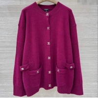 Grade Quality Chanel Cashmere Blend Cardigan CH120215 Pink 2025