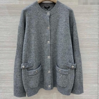 Reasonable Price Chanel Cashmere Blend Cardigan CH120215 Grey 2025
