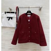 Luxury Cheap Chanel Tweed Jacket CH120272 Red 2025