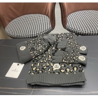 Affordable Price Moncler Wool Hat, Gloves & Scarf M103026 Deep Grey 2025