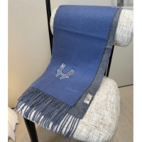 Luxury Discount Hermes Long 190x35cm Scarf H110502 Blue 2025