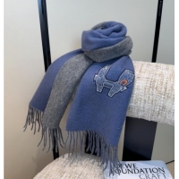 Luxury Discount Hermes Long 190x35cm Scarf H110502 Blue 2025