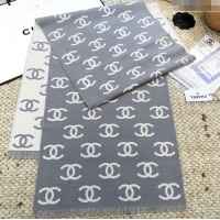 Luxury Discount Chanel Wool & Cashmere Scarf 180x35cm CH110515 Grey 2025