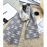 Luxury Discount Chanel Wool & Cashmere Scarf 180x35cm CH110515 Grey 2025