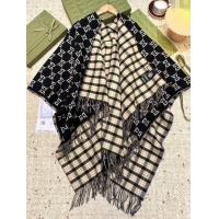 Luxury Discount Gucci GG Wool Jacquard Cape G110519 Black 2025