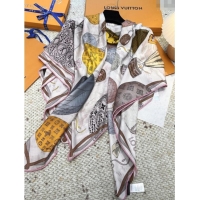 Market Sells Louis Vuitton Cashmere & Silk Scarf 140x140 LV110513 Beige 2025