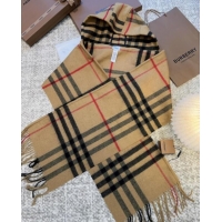 Modern Classic Burberry Cashmere Hooded Scarf B110601 2025