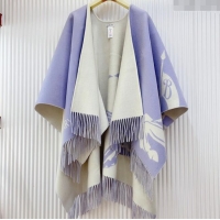 Modern Classic Burberry Cashmere Cape B110602 Light Purple 2025