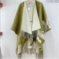 Top Grade Promotional Burberry Cashmere Cape B110606 Green 2025