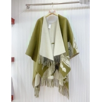 Top Grade Promotional Burberry Cashmere Cape B110606 Green 2025